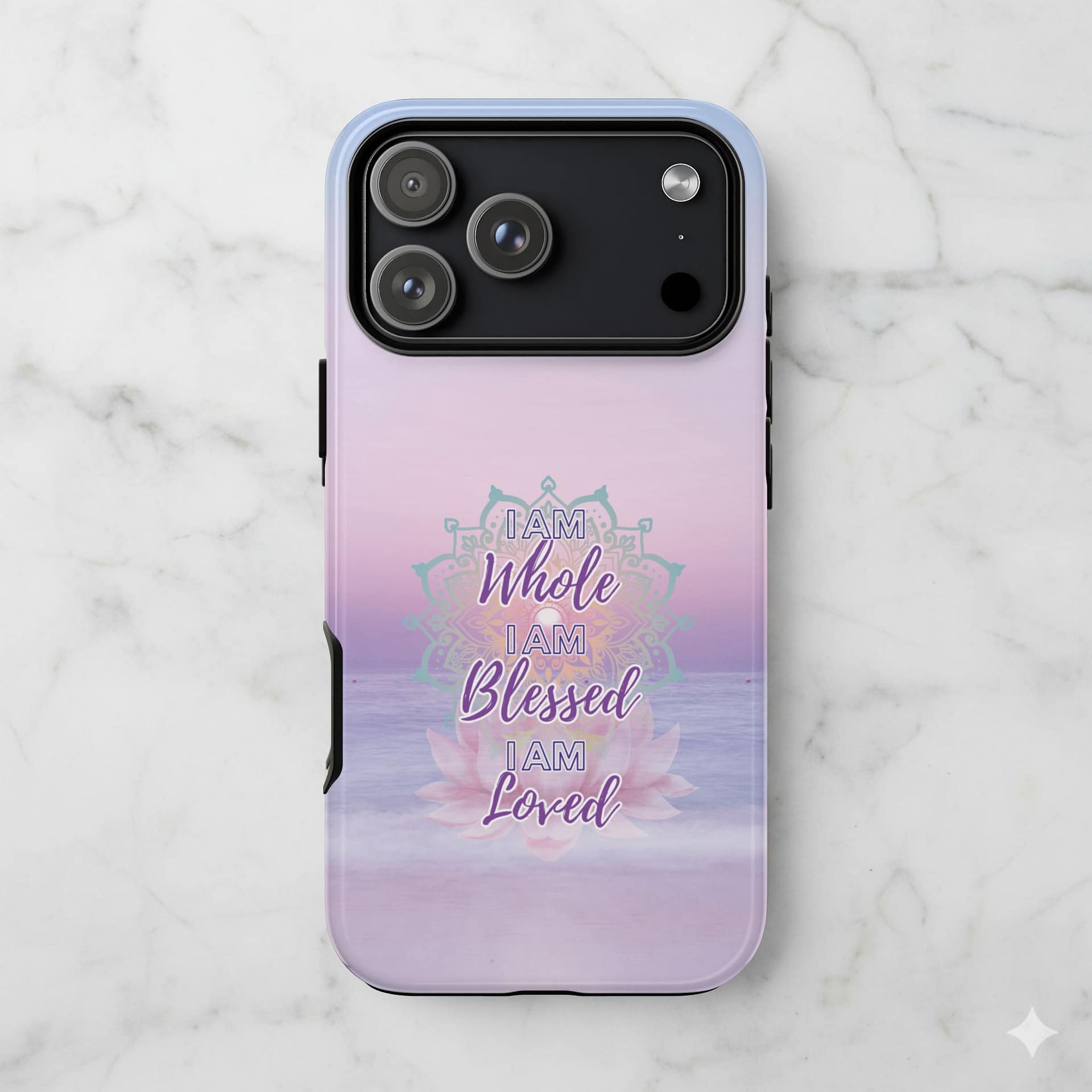 I Am Whole – Affirmation Tough Phone Case (Pink)